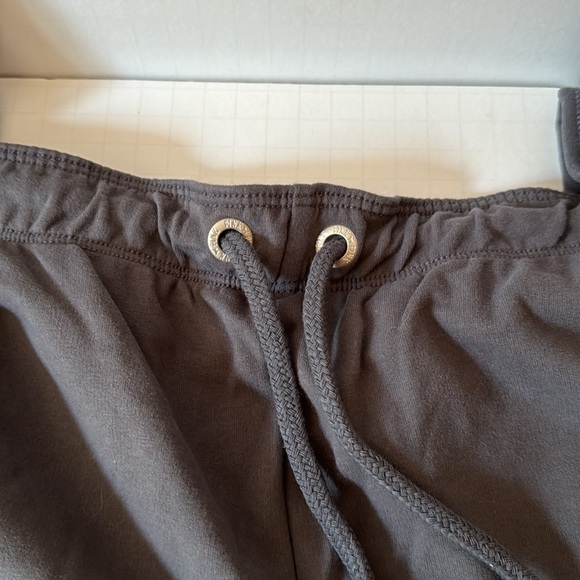 PINK Gym Pant Gray Elastic Cuffs & Waistband with Drawstring White Graphics - Picture 4 of 10